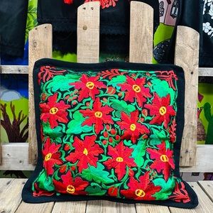 Mexican Floral Embroidered Pillow Covers